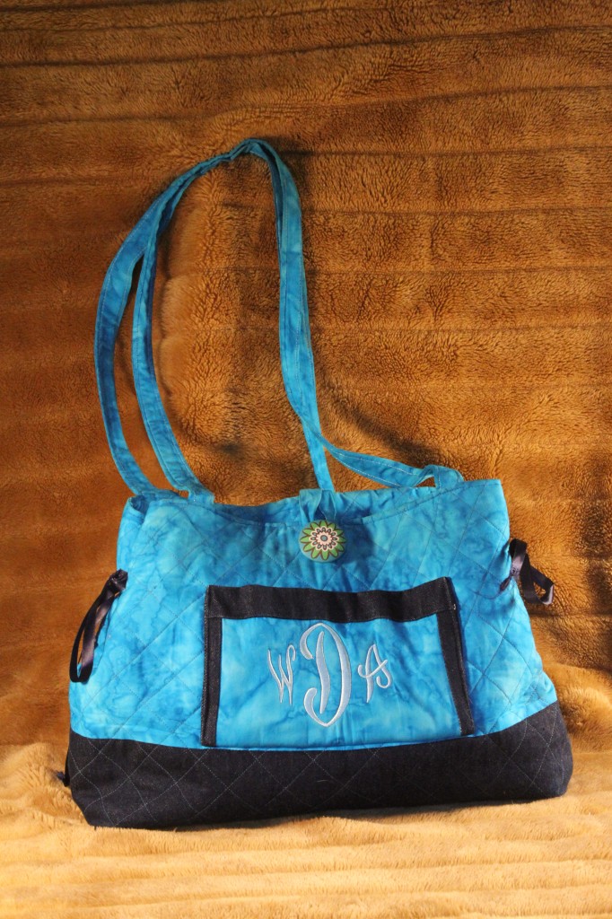 Blue Monogrammed Purse