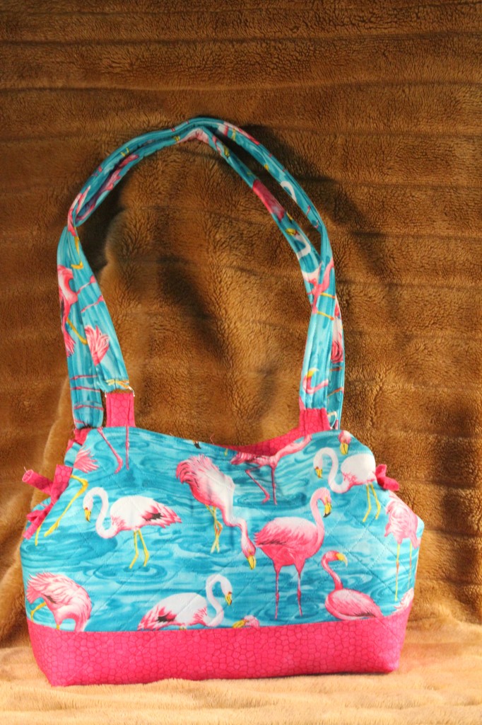 Flamingo pattern purse