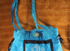 Blue Monogrammed Purse