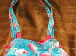 Flamingo pattern purse